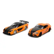 Jada 1:32 Scale Fast & Furious Han's Mazda RX-7 & Toyota GR Supra Diecast Model