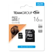 Team Group Micro SDHC 16GB Class10 UHS-I Retail W/1 Adapter R/W (Max) 80MB/s 15MB/s TUSDH16GCL10U03