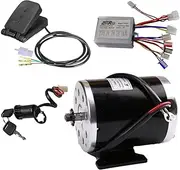 [YC Yier] 24V 500W Electric Brushed DC Motor Speed Controller, Throttle Foot Pedal Keylock for Dirt Bike e-Bike ATV Go Kart Moped Mini Bikes Motorized Bicycle Quad Drift Trike Scooter Razor 4 Wheelers