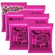 6 Sets! Ernie Ball Super Slinky Nickel Electric 2223 .009-.042