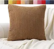 Cushion Cover 40x40 50cm x 50cm, Soft Corduroy Throw Pillow Covers 30 x 50cm 45cm x 45cm, Square/Rectangle Pillow Cases Cushion Protectors(Color 5,40x40cm/16x16in)