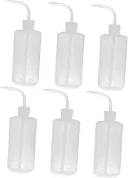 BELLIFFY Safety Plastic Squeeze Bottles Scale 6pcs Cleaning Washing Bottles for Lab Use Personal Care
