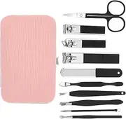 Healeved 1set Professional Stainless Steel Manicure Tool Kit Travel Nail Clippers for Fingernails Toenails and Safe Grooming Kit for Women