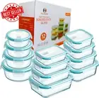 24 Pcs Glass Food Storage Containers, Airtight Lids, BPA Free, Meal Prep