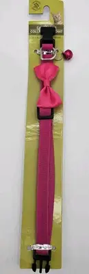 Pink Bow Tie Cat Collar With Bell