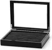 Black Cufflinks Storage Box / Case Affordable (Holds 36 pairs) by Cuff-Daddy