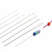 2pcs Stainless Steel Beading Needles 0.15-0.7mm Threading String Bead Needle Jew
