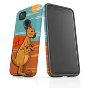 For Google Pixel 4a Case Armour Protective Cover Lovely Kangaroo