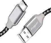 Fasgear USB C to USB Cable - 1Pack 3m/10ft USB 2.0 Type A to Type C Fast Charging Cable Nylon Braided Compatible for Galaxy S22 S21 Plus S10e Note 9 A10|LG V30 G6|i-Pad Pro 2020|Switch|PS5 (Black)