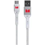 Monster Braided USB-A to USB-C Cable 2m White