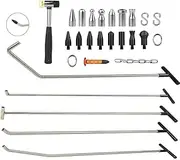 Dent Repair Rods Tools 27PCS Paintless Dent Repair Kits with Stainless Steel Taper Head Tools for Car Auto Body Dents Hail Damage Removal