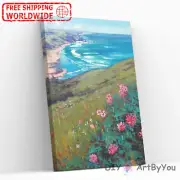 Paint By Numbers Kit Sea Scene Abstract Adult Decor Framed Home Brush Acrylic