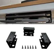PIAOLGYI Under Desk Double Decker Laptop Holder Mount with Screw,Under Desk Laptop Mount Bracket,Add On Under Table Laptop/Keyboard Storage（3 Pcs）
