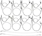 Steel Wire Leader Fishing Kit 30pcs Swivels and Snaps Fishing Line Rigging for Outdoor Sports Equipment