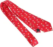 [Amosfun] Polyester Christmas Necktie Red Bow Tie for Men Festive and Comfortable for Christmas
