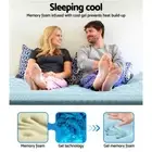 Double 7-Zone Bed Mattress Topper Memory Foam Comfort Pad Washable Cover 8CM
