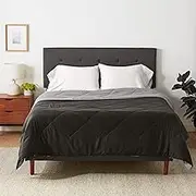 Amazon Basics Microfiber Reversible Comforter 140X200CM, grey/black