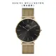 Daniel Wellington 手錶 男錶 Classic Onyx 40mm 幻影系列米蘭金屬錶-黑錶盤-兩色任選(DW00100629 DW00100631)/ 香檳金