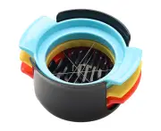 Egg Cutter for Hard Boiled Eggs, 3 in 1 Stainless Steel Wire Slicer for Egg Strawberry or Soft Fruits and Vegetables -Black