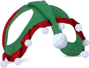 Abbylike Santa Hat for Horse Christmas Horse Hat Fluffy Xmas Santa Horse Hat Horse Santa Cap for Christmas Holiday Parade