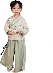 [MEIOOFIC] Children's Hanfu for Boys and Girls, Spring and Autumn Suit, Chinese Style Ancient Learning Clothing, Tang Suit, Ethnic Performance Clothing, Sizes 31.5-59 Inches