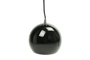 Itzel Modern Spherical Cord Drop Metal Pendant Light Lamp - Black.