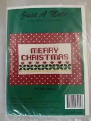 Just A Note "Merry Christmas" Cross Stitch Greeting Card Kit Size 7" x 5"