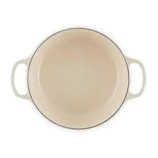 法國 LE CREUSET 典藏圓形鑄鐵鍋 湯鍋 燉鍋 炒鍋 22cm 3.3L 杏仁奶茶 法國製【$199超取免運】