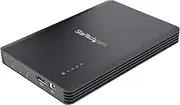 StarTech 4 Bay Thunderbolt 3 NVMe Enclosure, for M.2 NVMe SSD Drives, 1x DisplayPort Video/ 2X TB3 Downstream Ports, 40Gbps, 72W Power Supply, External Hard Drive Enclosure (M2E4BTB3), Black
