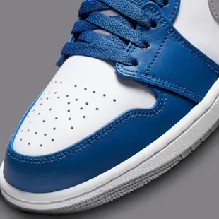 【NIKE 耐吉】休閒鞋 Air Jordan 1 Low True Blue 真藍 白藍 男鞋 553558-412