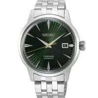 在飛比找momo購物網優惠-【SEIKO 精工】Presage 經典綠面機械腕錶/40.