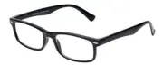 Calabria Buddy Designer Vintage Rectangular Reading Glasses+1.00 Black Men Women
