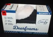 New DEARFOAMS memory foam ladies black clog style slippers Size 7/8
