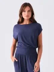 Modal Luxe Layer Tee - Navy