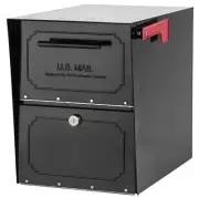6200B-10 Oasis Classic Locking Post Mount Parcel Mailbox with High Security R...
