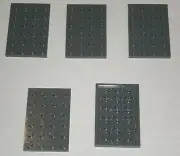 LEGO NEW 4x6 Dark Stone Grey Plate (5x) 4211115 Brick 3032