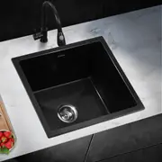 Welba Kitchen Sink 45x45cm Granite Stone Kitchen Sinks in Black