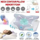 Memory Foam Pillow for Neck Shoulder Pain Contoured Orthopedic Ergonomic Design