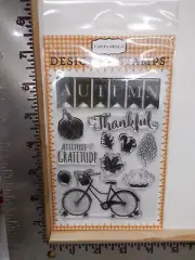 CARTA BELLA THANKFUL AUTUMN BIKE PHOTOPOLYMER DESIGNER STAMPS SET NEW A30492
