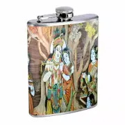 Hindu Art Em1 8oz Stainless Steel Flask Drinking Whiskey Liquor