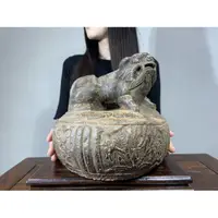 在飛比找蝦皮購物優惠-阿一藝品 澄泥料 石雕【石獅秤砣】重料 石敢當 辟邪化煞 鎮