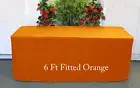 Trestle Table cover Tablecloth Fitted Orange to fit 6 foot Table folding fair