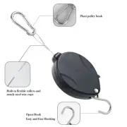 2Pcs Retractable Plant Hanger Adjustable Plant Pulley 25kg Heavy Duty GraRd