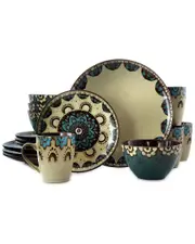 Elama Clay Heart 16pc Stoneware Dinnerware Set