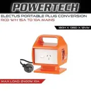 powertech portable RCD with 15A to 10A plug conversion