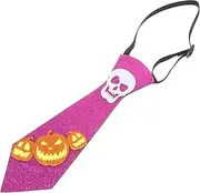 [COLLBATH] Halloween Skull Pumpkin Necktie for Masquerade Washable and Reusable Stylish and Creepy Scarf