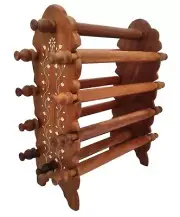 Handmade Women's Wooden Bangle Stand Holder With Eight Bangles Holding Rods H...