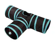 P26 80X30cm T-shaped Crawling Tunnel Funny Cat Toy Foldable Channel Pet Supplies