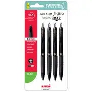 Uni-Ball Signo 307 Micro Retractable Gel Pen Black 4 Pack