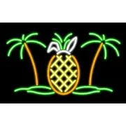 Palm Trees Pineapple 24"x20" Neon Sign Lamp Light Decor Window Shop Hanging